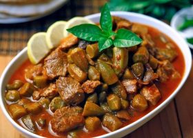 طريقة عمل طبق البامية باللحم الفلسطيني