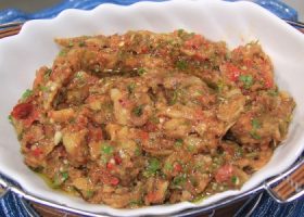 طريقة عمل معبوج الباذنجان الحار