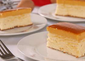 طريقة عمل كيك الكريم كراميل