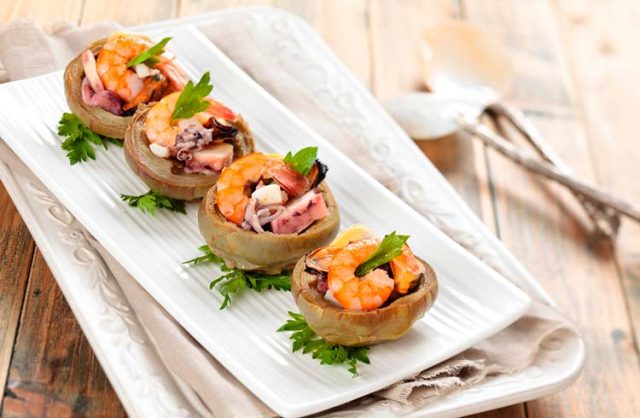 طريقة عمل خرشوف محشو بالجمبري