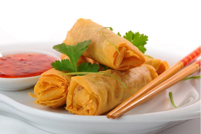 طريقة عمل سبرينغ رول السلمون