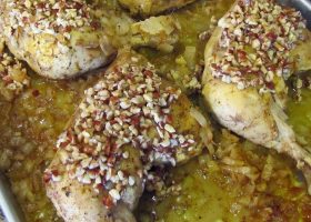 طريقة عمل دجاج بالزعفران والمكسرات