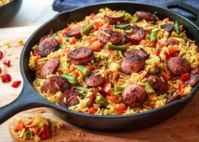 طريقة عمل الأرز بالسوسيس