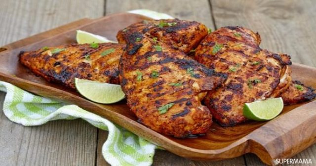 طريقة عمل دجاج مشوي باللبن الرائب