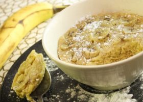 طريقة عمل بودينج الموز فى الميكروويف