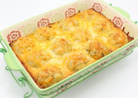 طريقة عمل بطاطس بالدجاج والمشروم والبشاميل