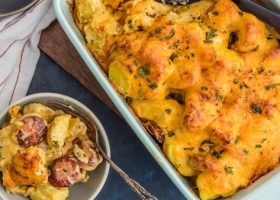 طريقة عمل صينية البطاطس بالسوسيس