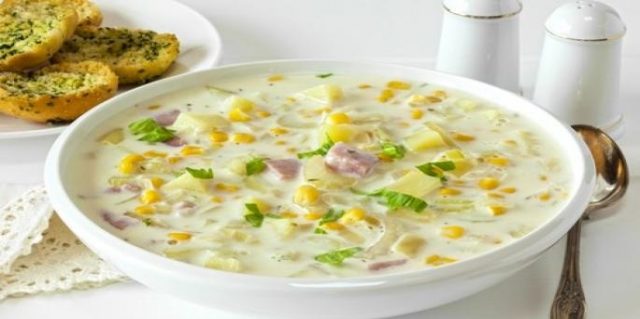 طريقة عمل شوربة المايا بالذرة الحلوة