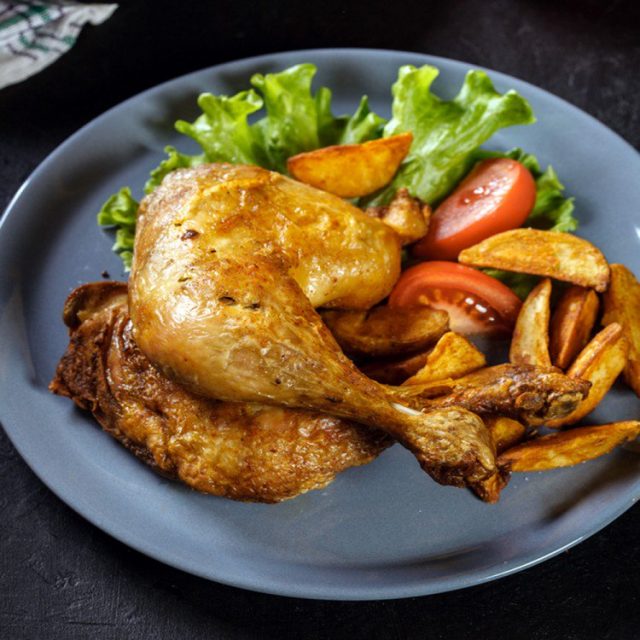 الدجاج المشوي بالمستردة والعسل