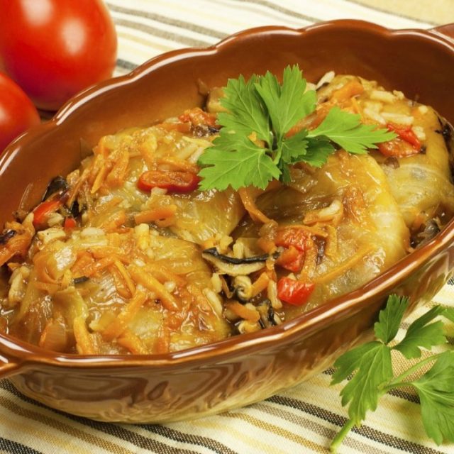 طريقة عمل صينية الملفوف في الفرن