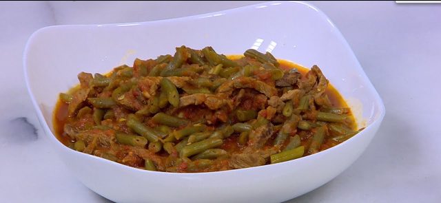 طريقة عمل الفاصوليا الخضراء باللحم