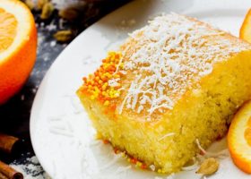 طريقة عمل كيك البرتقال بجوز الهند