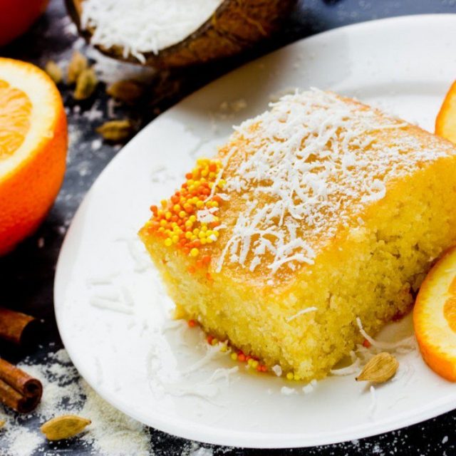 طريقة عمل كيك البرتقال بجوز الهند