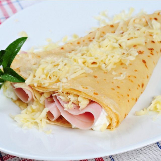 طريقة عمل كريب مالح بالجبن والتيركي