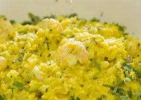 طريقة عمل السليق بالروبيان والكوسا