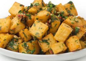 طريقة عمل البطاطا بالثوم والكزبرة الخضراء