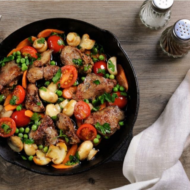 طريقة عمل كبدة مقلية بالخضار