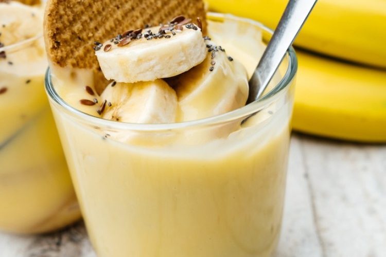 طريقة عمل بودينج الموز بدون بيض
