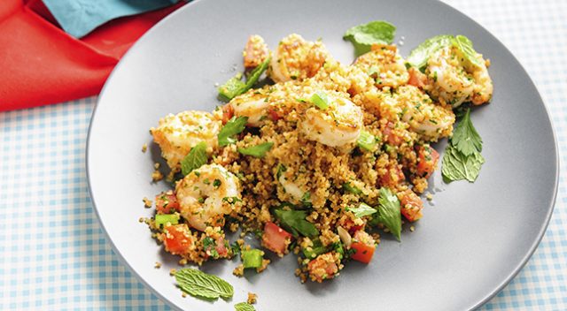 طريقة عمل سلطة الكسكس بالجمبري