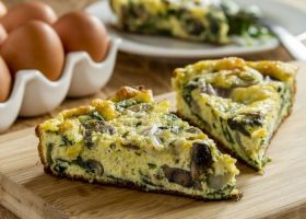 طريقة عمل عجة مشوية بالسبانخ