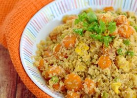 طريقة عمل أرز القرنبيط بالخضار