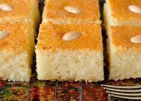 طريقة عمل البسبوسة بدون زيت