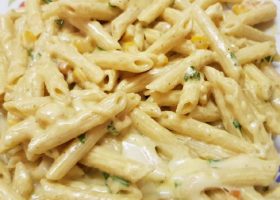 طريقة عمل باستا بالكريمة والثوم