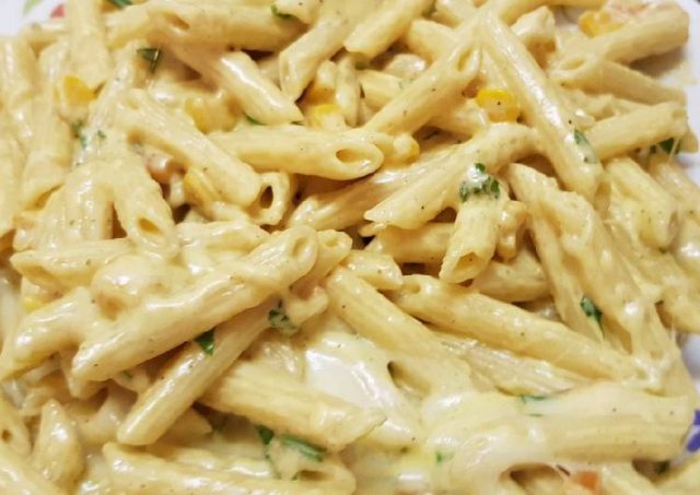 طريقة عمل باستا بالكريمة والثوم