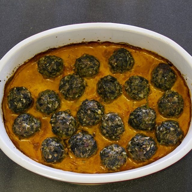 طريقة عمل كباب السبانخ المديني