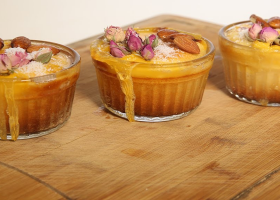 طريقة عمل نمورة الكاسترد