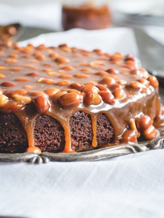 طريقة عمل كيك الكراميل بالفول السودانى