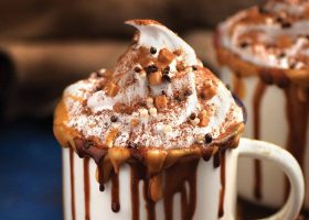 طريقة عمل هوت شوكليت مع زبدة الفول السودانى