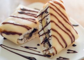 طريقة عمل كريب بالآيس كريم والموز