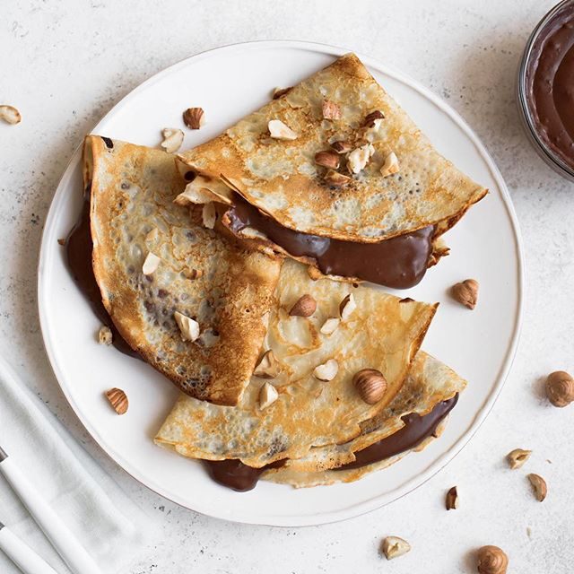 طريقة عمل كريب بالنوتيلا بدون بيض