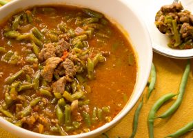 طريقة عمل فاصوليا خضراء باللحمة