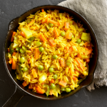 طريقة عمل رز بالكاري والخضار