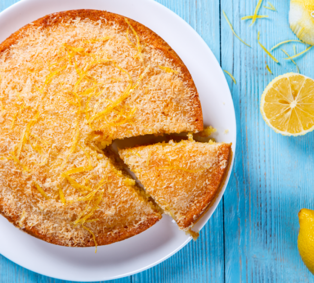 طريقة عمل كيكة الليمون مع جوز الهند