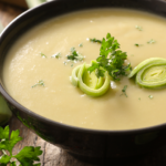 طريقة عمل شوربة الكراث بالكريمة