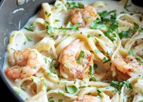 طريقة عمل مكرونة بالجمبري