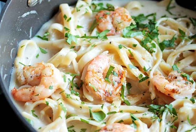 طريقة عمل مكرونة بالجمبري