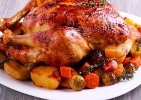 طريقة عمل دجاج مشوي مع الخضار