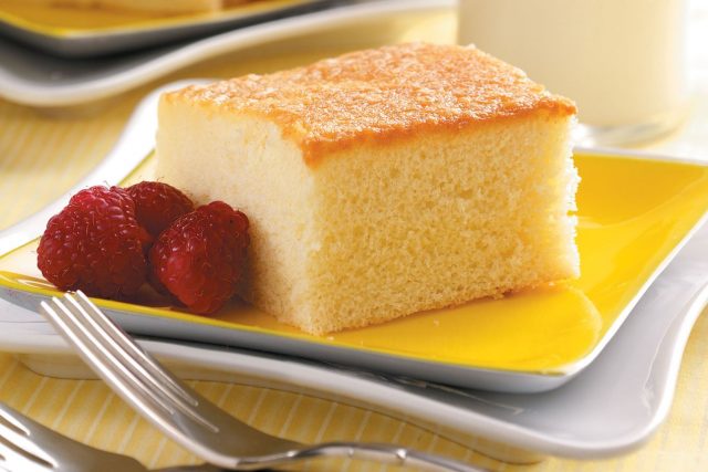 طريقة عمل كيك الفانيلا باللبن