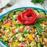 طريقة عمل سلطة الفريكة بالخضار