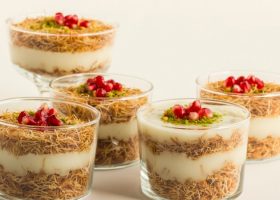 طريقة عمل حلى كاسات الكنافة بالقشطة