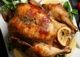 طريقة عمل دجاج مشوي بالليمون والنعنع
