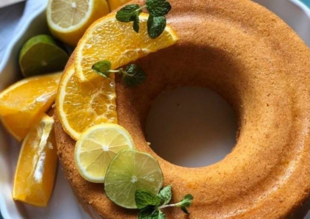 طريقة عمل كيكة الحمضيات