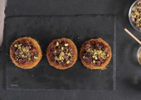 طريقة عمل الكنافة بالتمر والطحينة