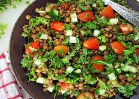 طريقة عمل تبولة العدس