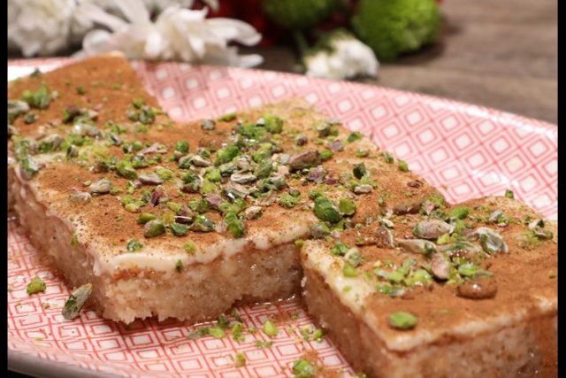 طريقة عمل بسبوسة السينابون