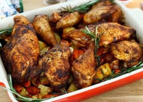 طريقة عمل دجاج مشوي بصلصة الفلفل الأحمر